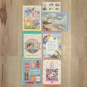 6 Assorted Christian Birthday Greeting Card Set with Envelopes & Matching Seals